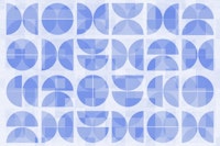 Geometric Blue Bauhaus wallpaper