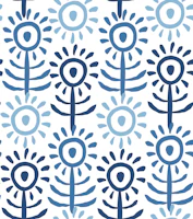 Sunflower field - blue and white tapete