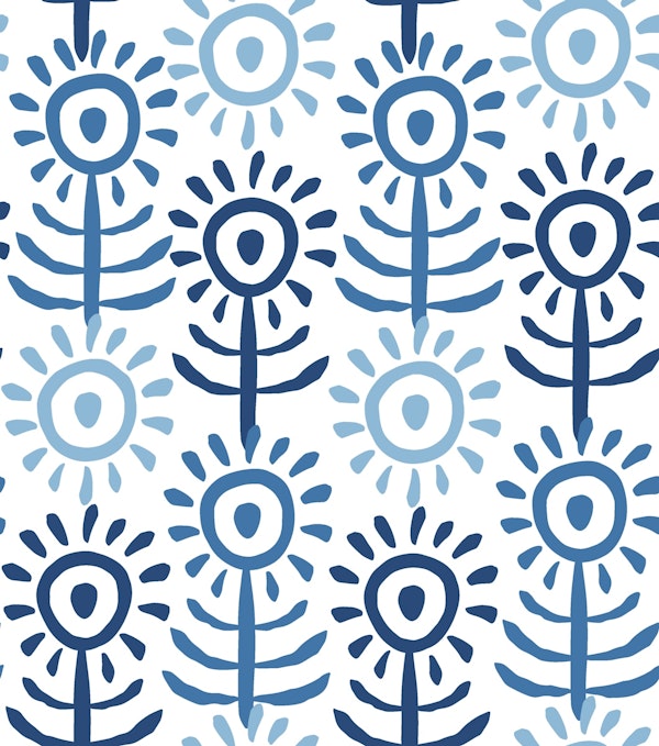 Sunflower field - blue and white