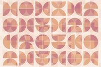 Pastel Peach Bauhaus wallpaper