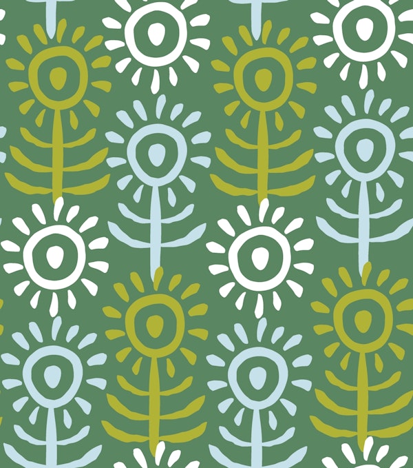 Sunflower field - green