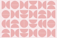 Rose Pink Bauhaus wallpaper