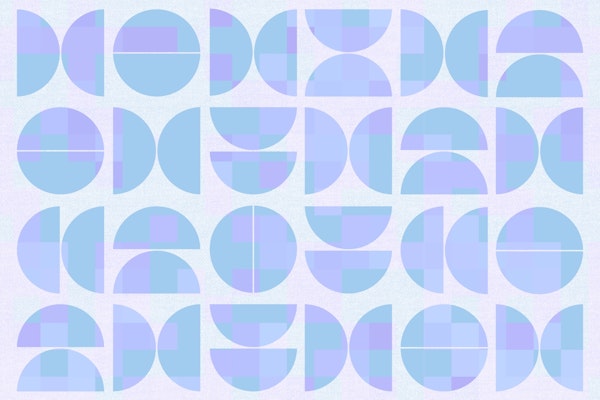 Vivid Blue Bauhaus Geo