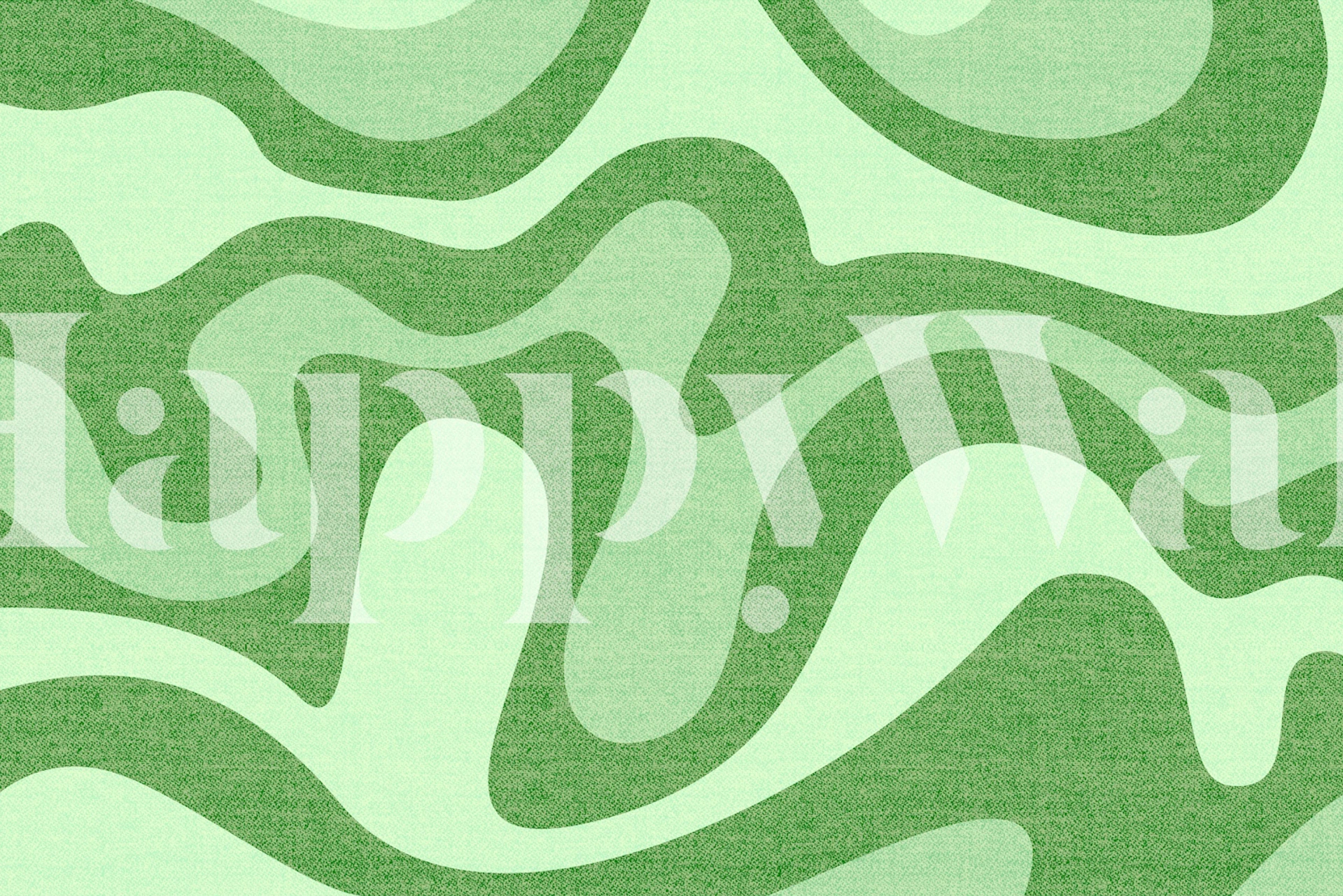 Tapeta Verdant Flowing Waves v místnosti