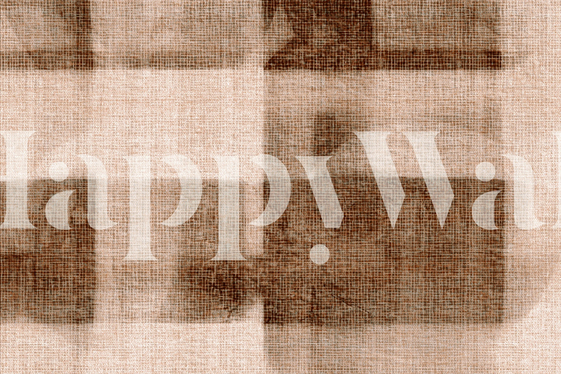 Retro Linen Neutrals wallpaper in a room