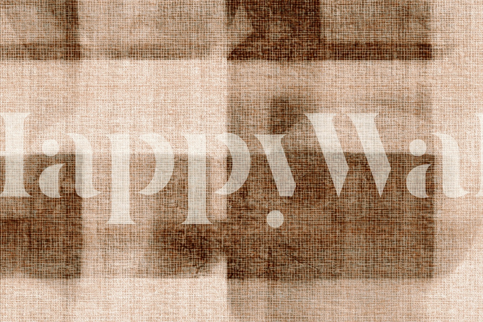 Retro Linen Neutrals wallpaper in a room