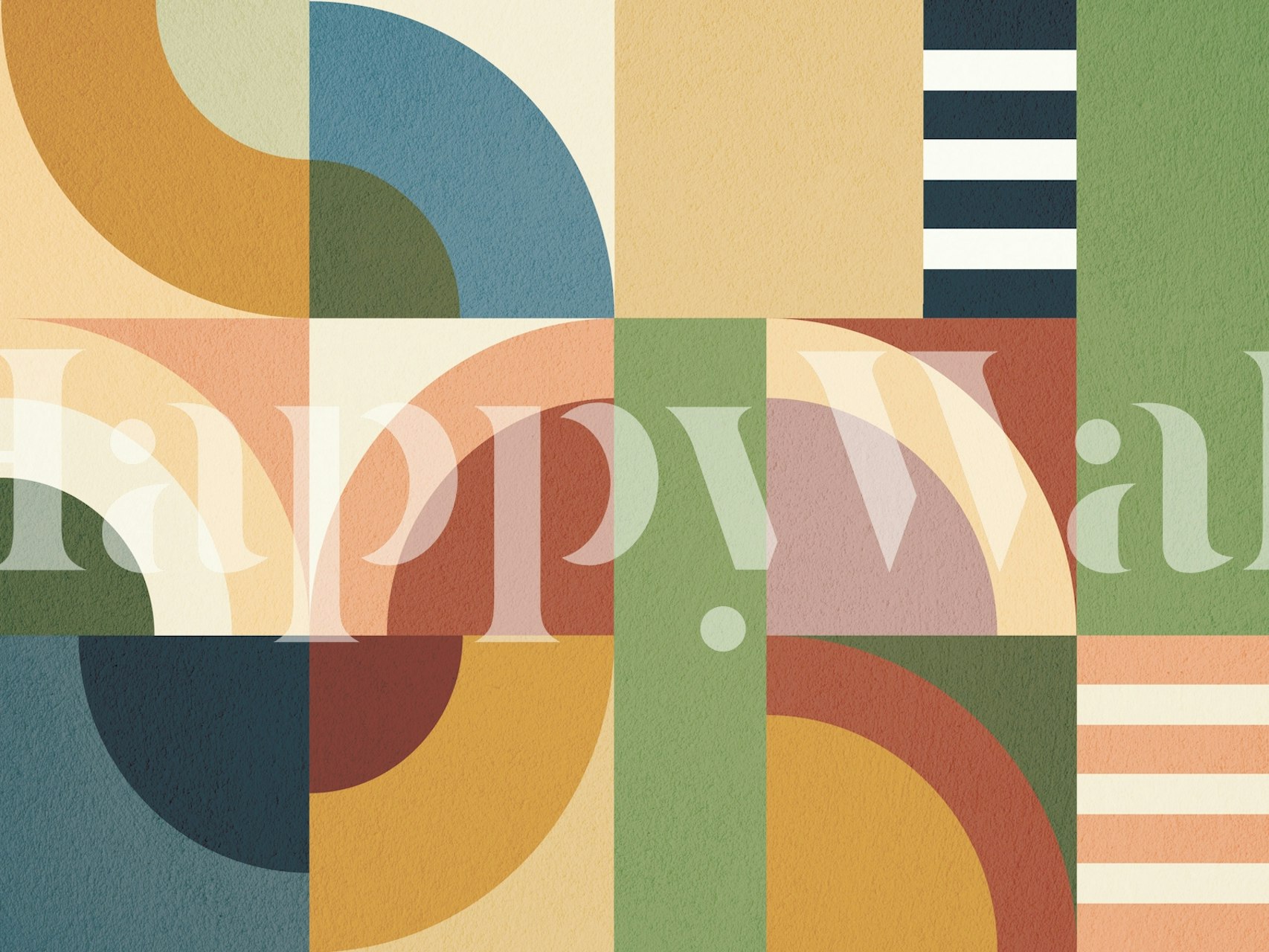 Mid-Mod Geometric Cosy Fall 1 wallpaper design