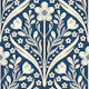 Buttercup damask - navy blue