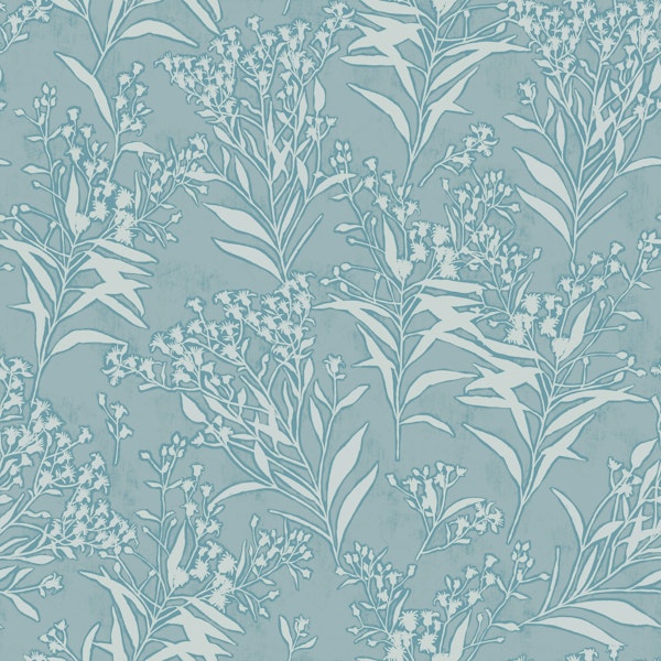 Ironweed Rustic Floral in smoky blues