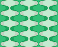 Geometric Vivid Green Vintage Abstract tapeet