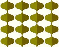 Vibrant Green Vintage Abstract Geo tapete