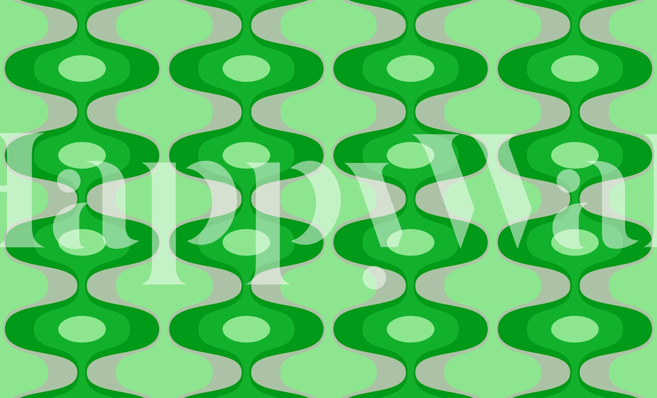 Vivid Green Geometric Abstract tapetti huoneessa