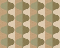 Vivid Olive Vintage Abstract Geo tapete