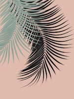 Palm Leaves Green Terracotta 1 ταπετσαρία