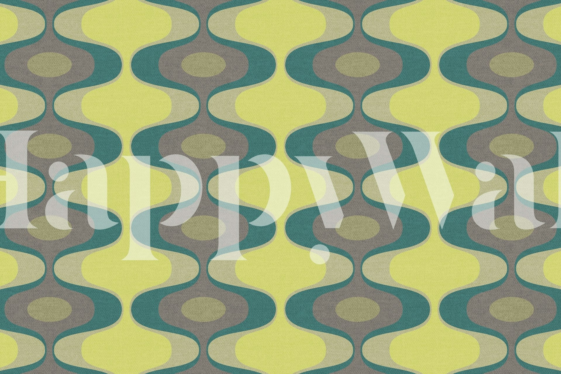 Retro Vibes Abstract wallpaper in a room