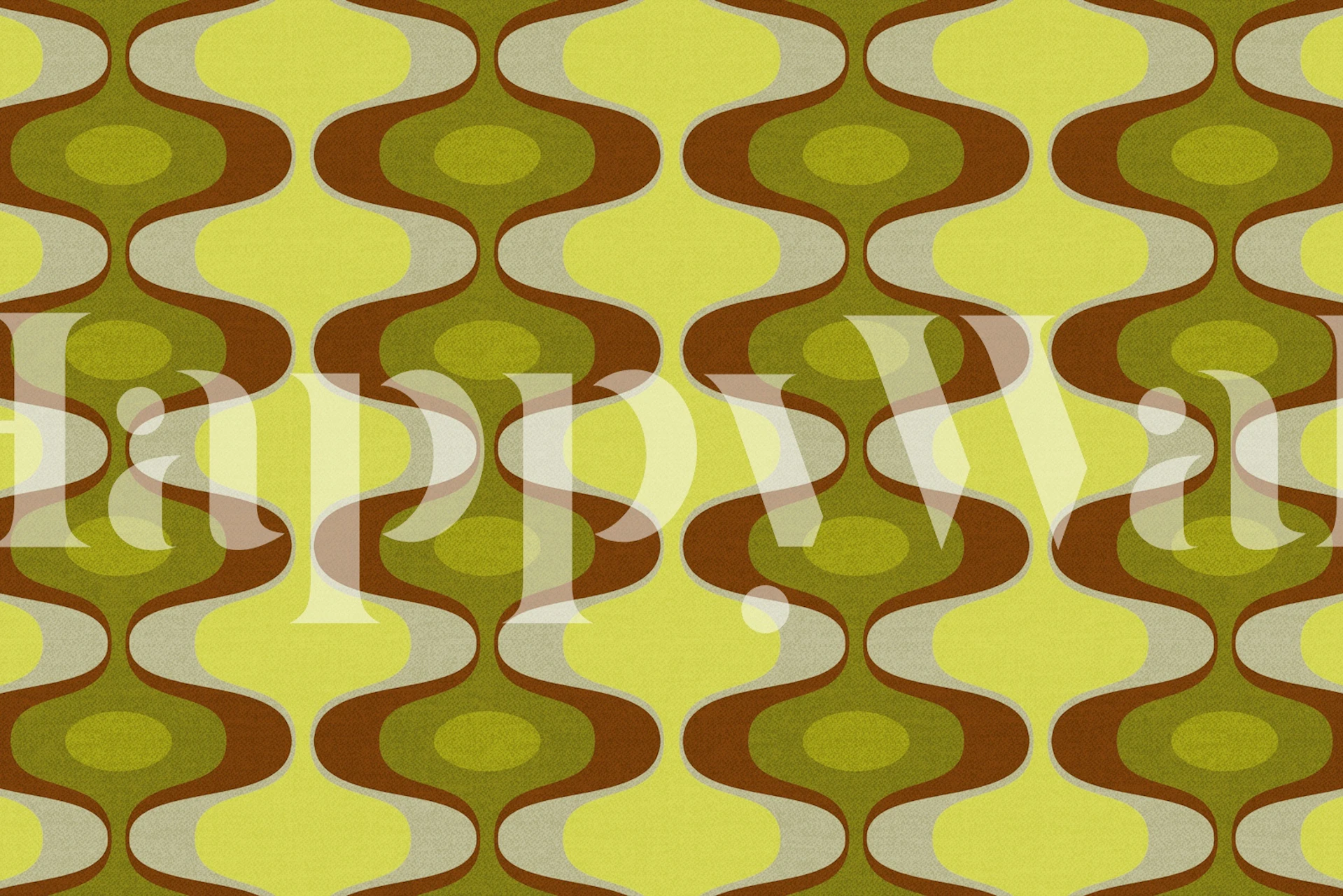 Papel de parede Vintage Wave Chic em um ambiente estiloso