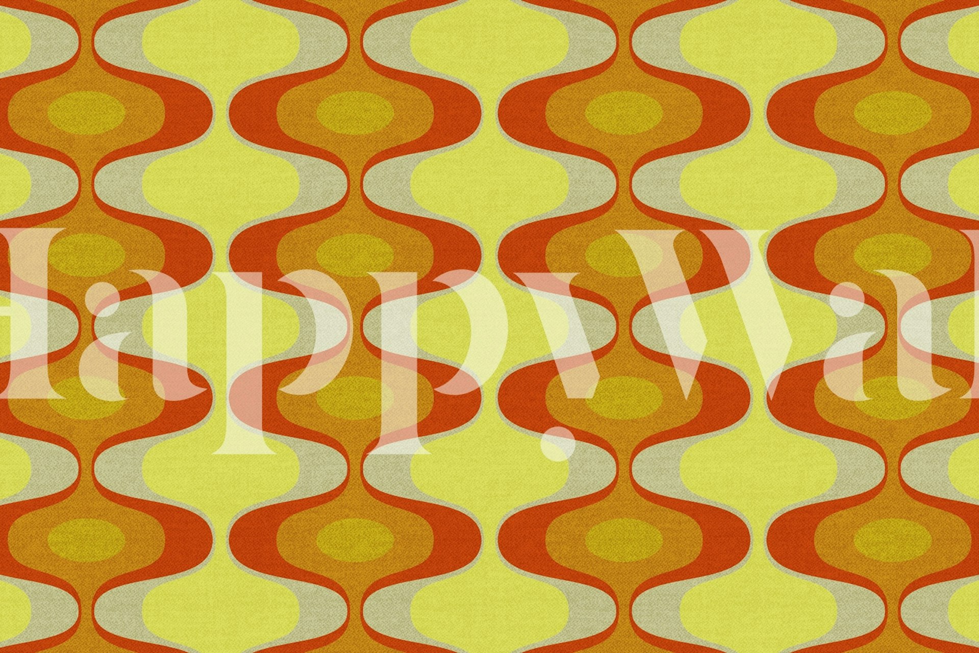 Retro Ovals wallpaper design in a room