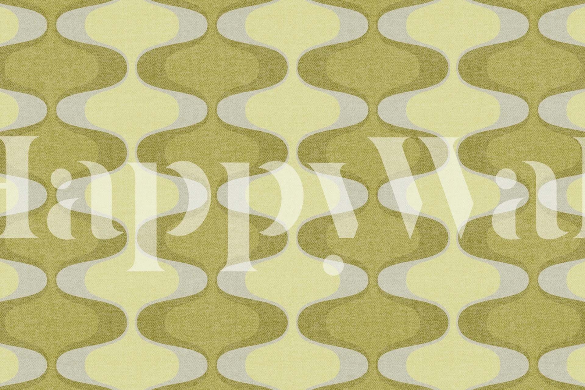 Soft Green Vintage Abstract Geo Tapete