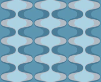 Vivid Blue Vintage Abstract Geo tapeet