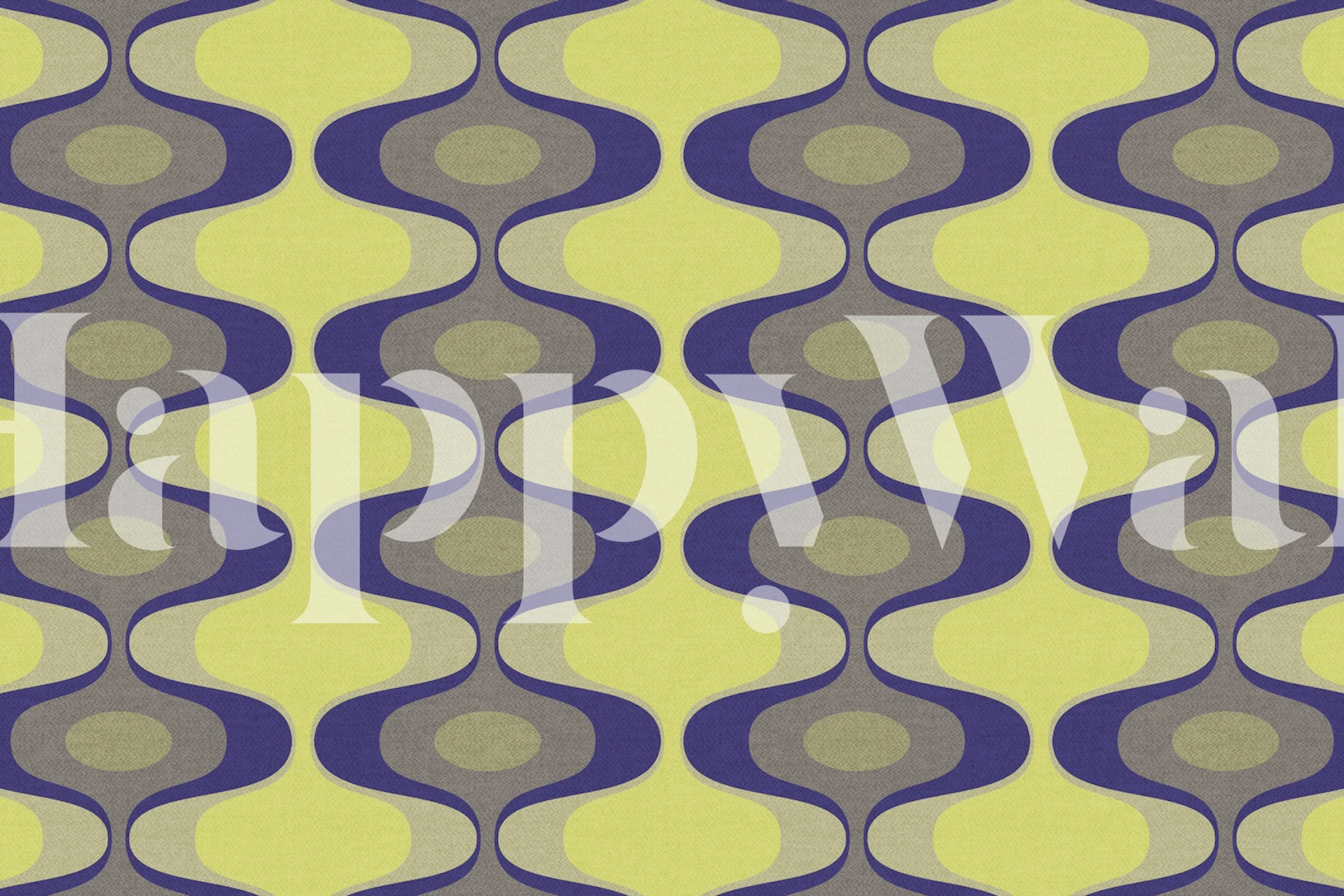 Návrh tapety Retro Mod Chic v místnosti