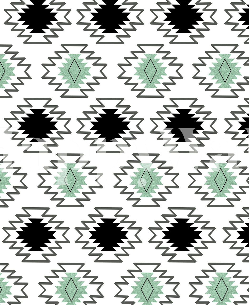 Papier peint Minimal Tribal Boho Pattern dans une pièce