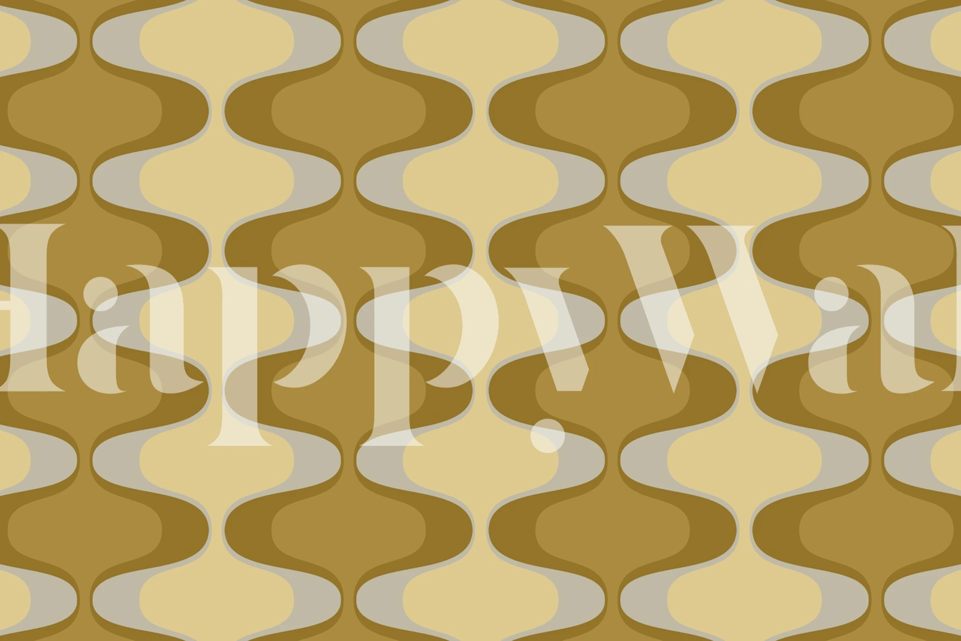 Retro Mod Curves wallpaper in een kamer