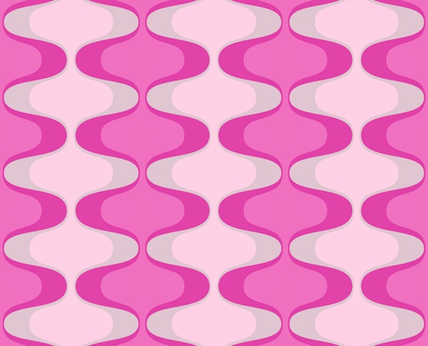 Vivid Pink Vintage Abstract Geo