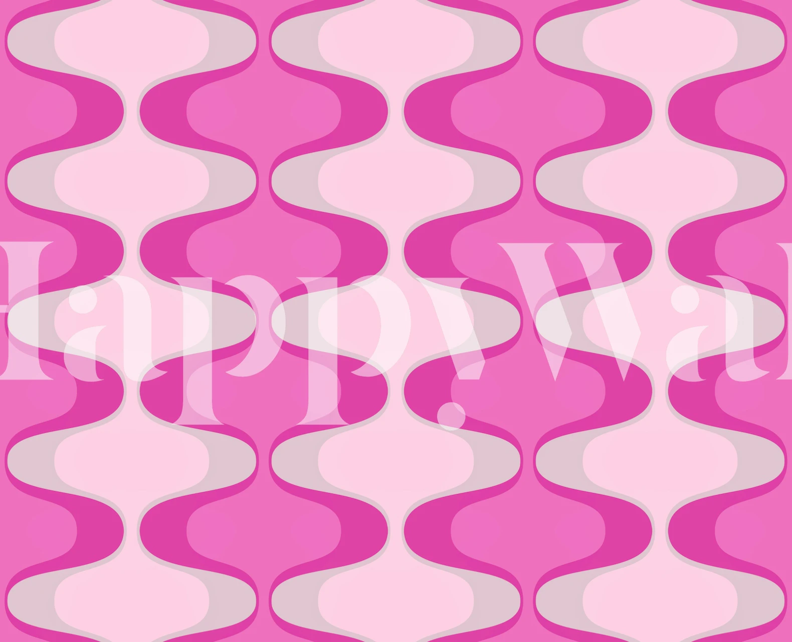 Abstract wavy pattern in shades of pink and purple wallpaper