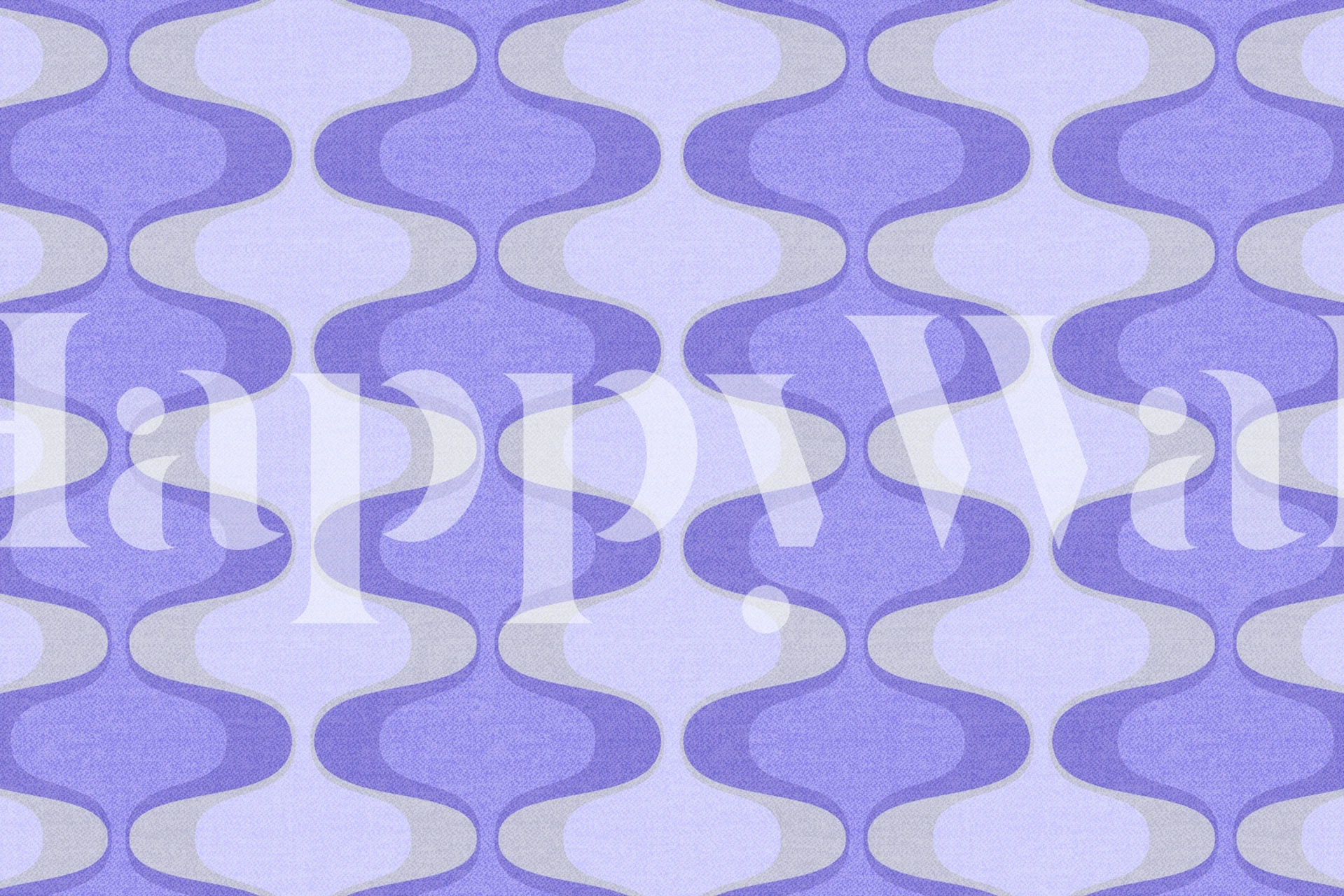Lavender and gray wavy pattern wallpaper