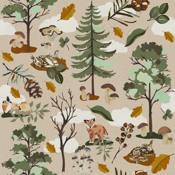 Serene Forest Animals