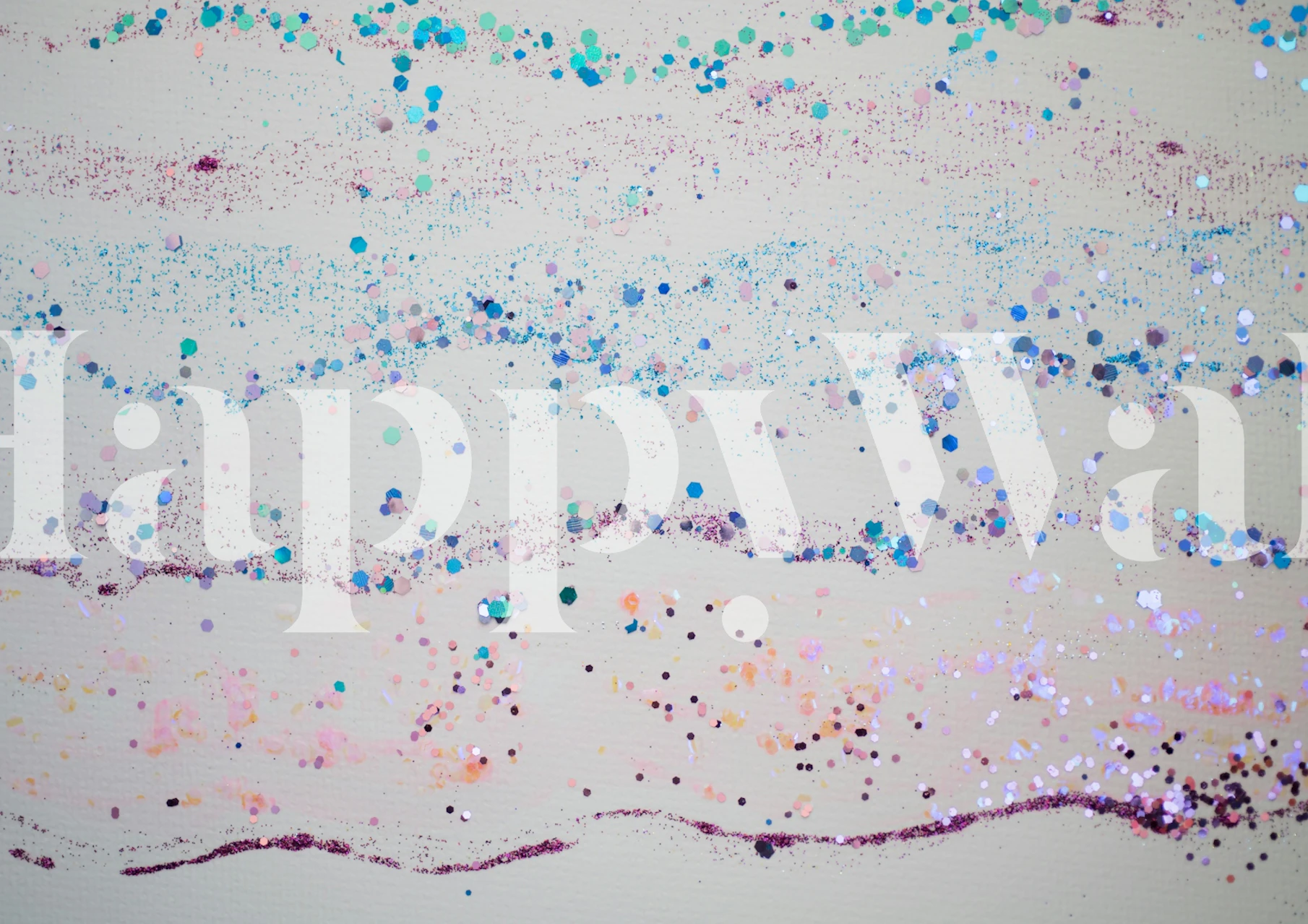 Glitter Waves Glam 1 faux glitter tapeta v místnosti