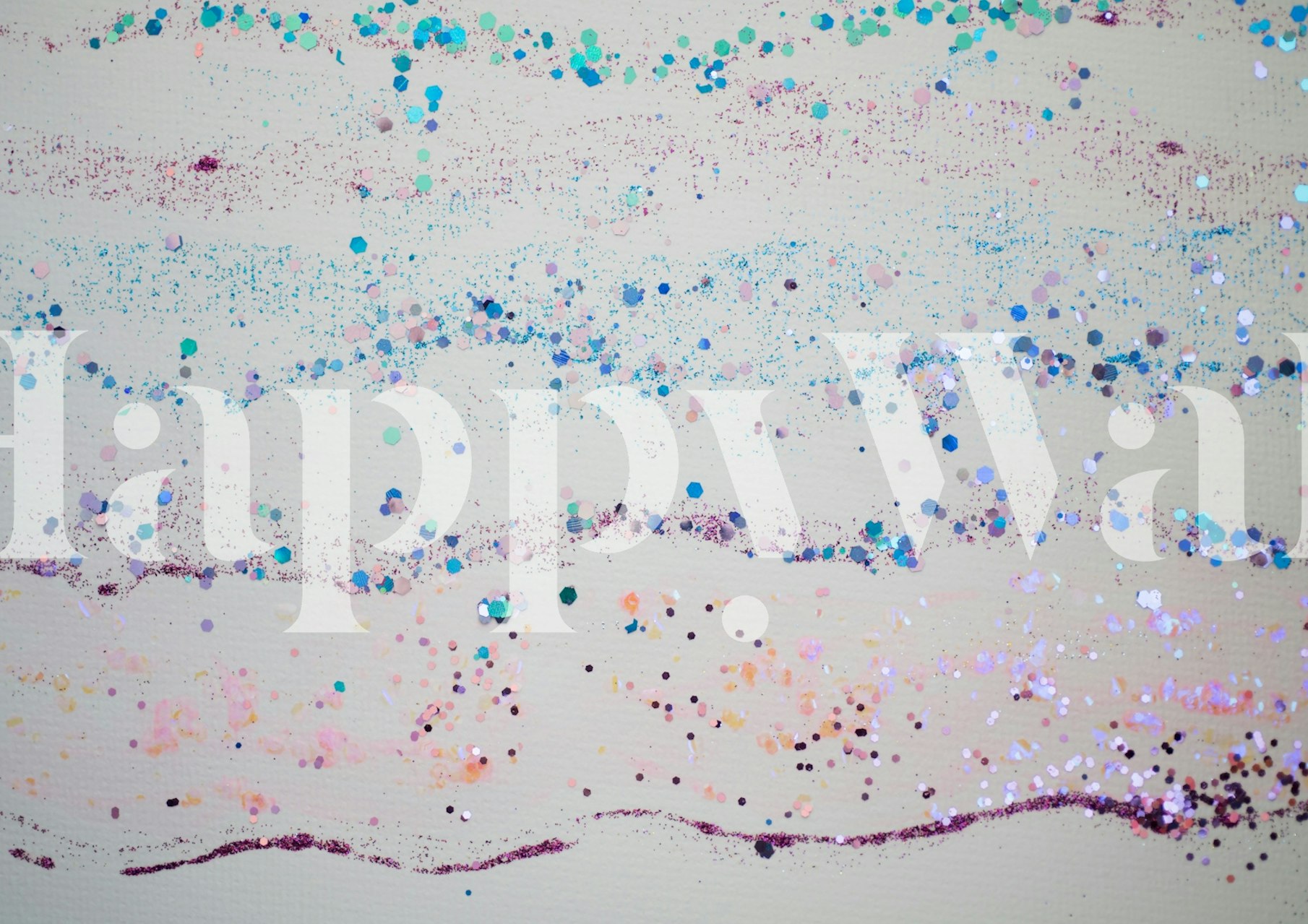 Glitter Waves Glam 1 faux glitter tapet i rummet