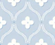 Quatrefoil trellis - country air blue