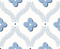Quatrefoil trellis - cerulean blue tapetit