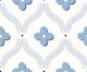 Quatrefoil trellis - cerulean blue