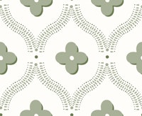 Quatrefoil trellis - sage green tapetit