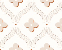 Quatrefoil trellis - sand and rust tapetit
