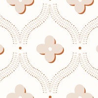 Quatrefoil trellis - sand and rust tapete