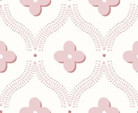 Quatrefoil trellis - dusty pink on cream tapetit