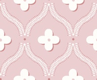 Quatrefoil trellis - dusty pink tapet