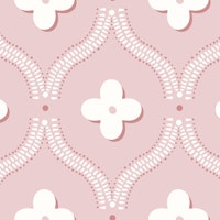 Quatrefoil trellis - dusty pink wallpaper