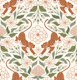 Tigers and flowers - rust and sage
