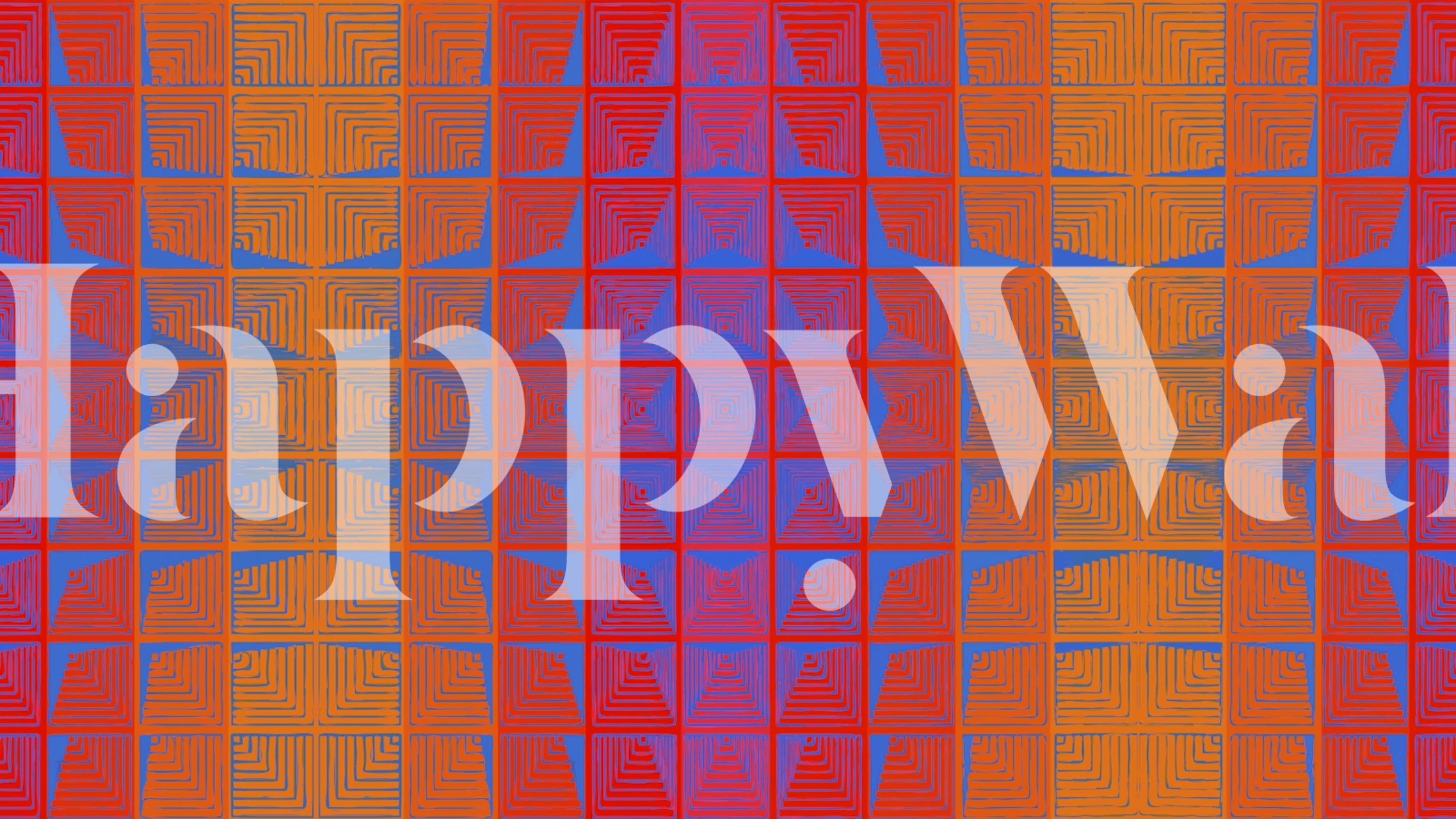 70s inspired Sunrise tapet i ett rum