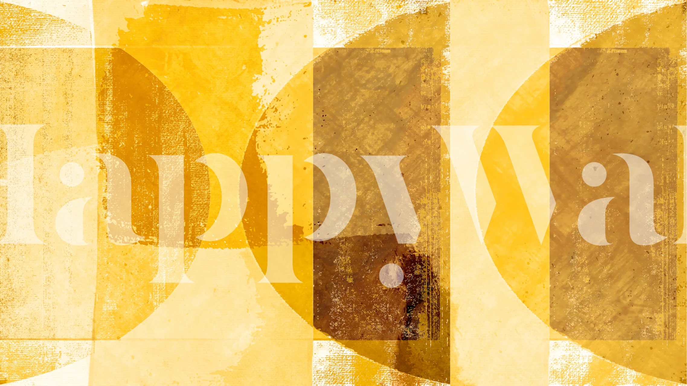 Tapeta Golden Abstract Geometrics v místnosti