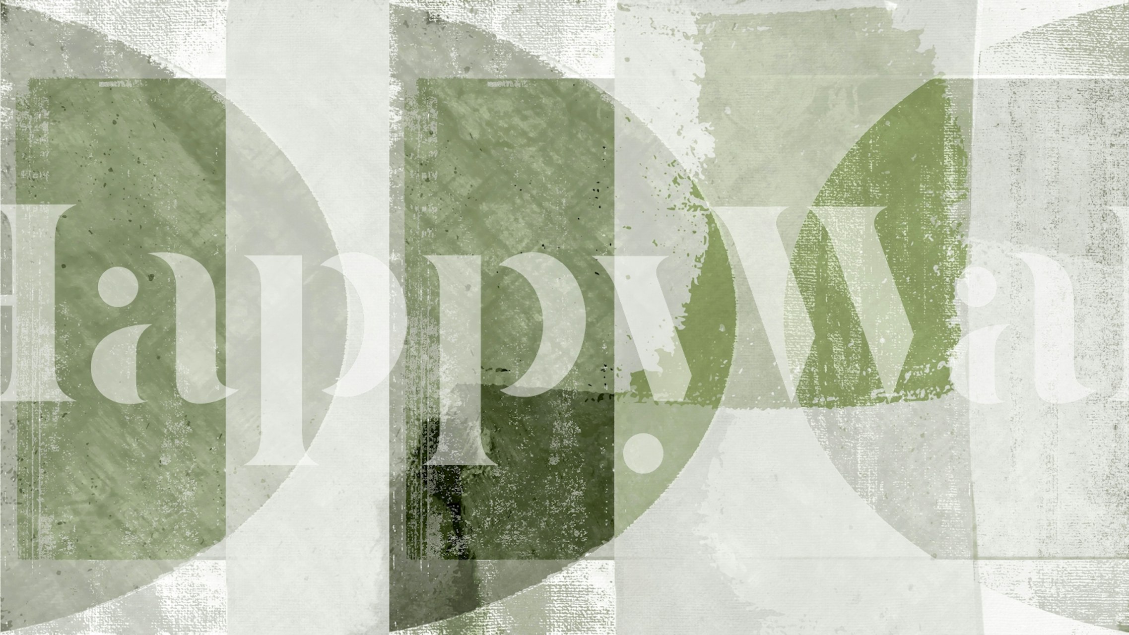 Abstract Sage Shapes papier peint dans une pièce