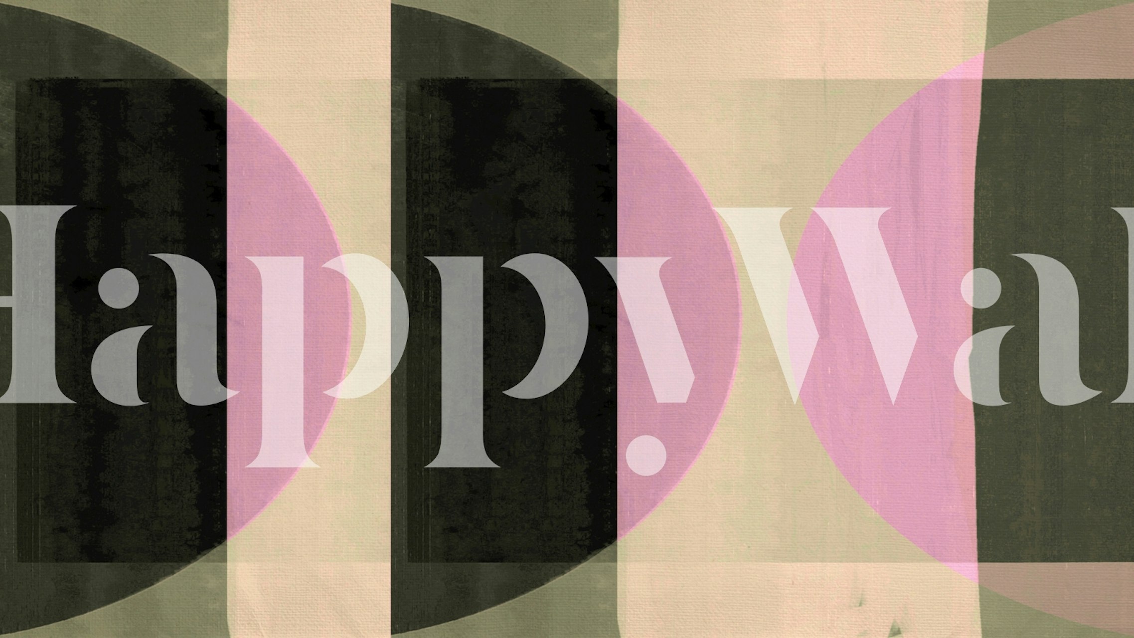 Modern shapes wallpaper in a room setting