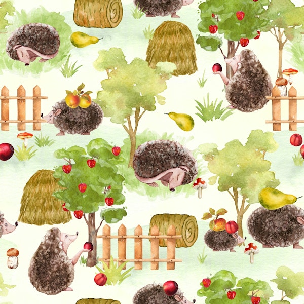 Cozy Hedgehog Countryside Charm