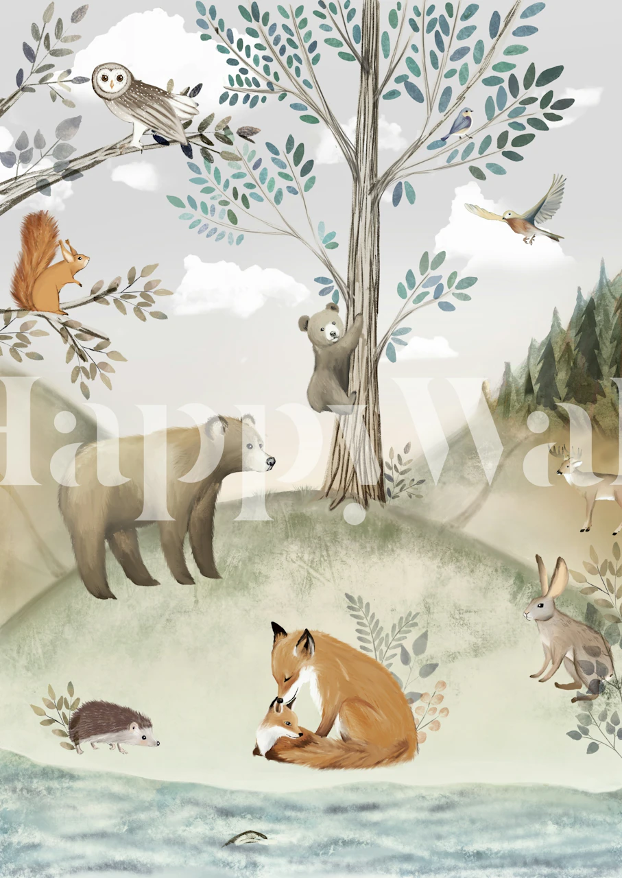 Peaceful Forest Melody tapet i et rum