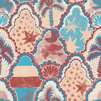 Moroccan Sunset Tiles papiers peint