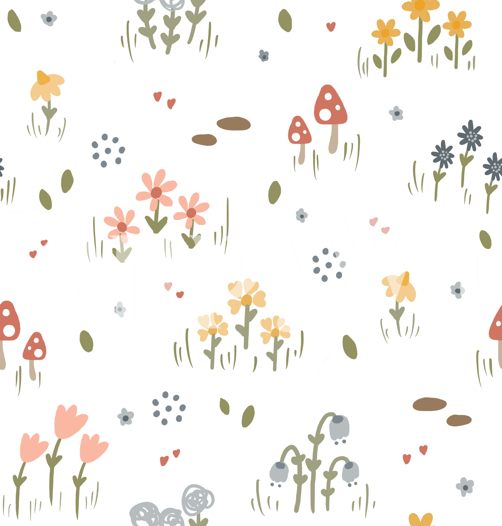 Wildflower Meadow Wallpaper - happywall.com